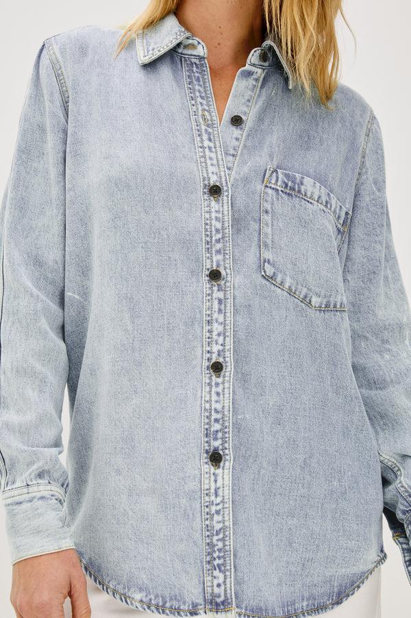 rails Atticus shirt Bleached Indigo