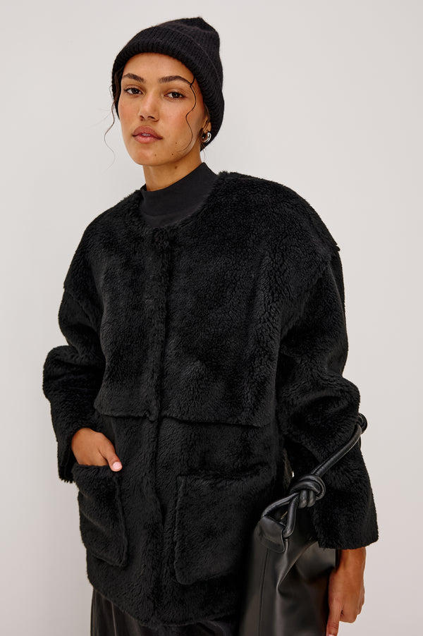 Rails Autumn Cashmere Silk Beanie Black