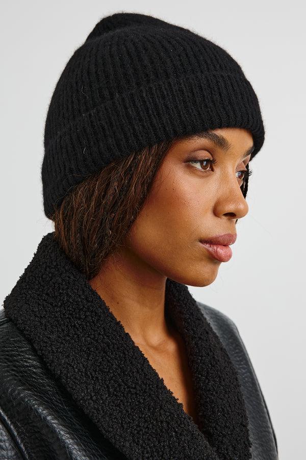 Rails Autumn Cashmere Silk Beanie Black