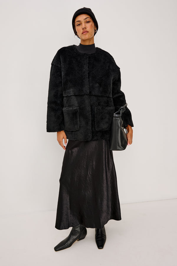 Rails Autumn Cashmere Silk Beanie Black