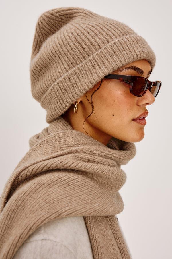 rails Autumn cashmere silk beanie Oat