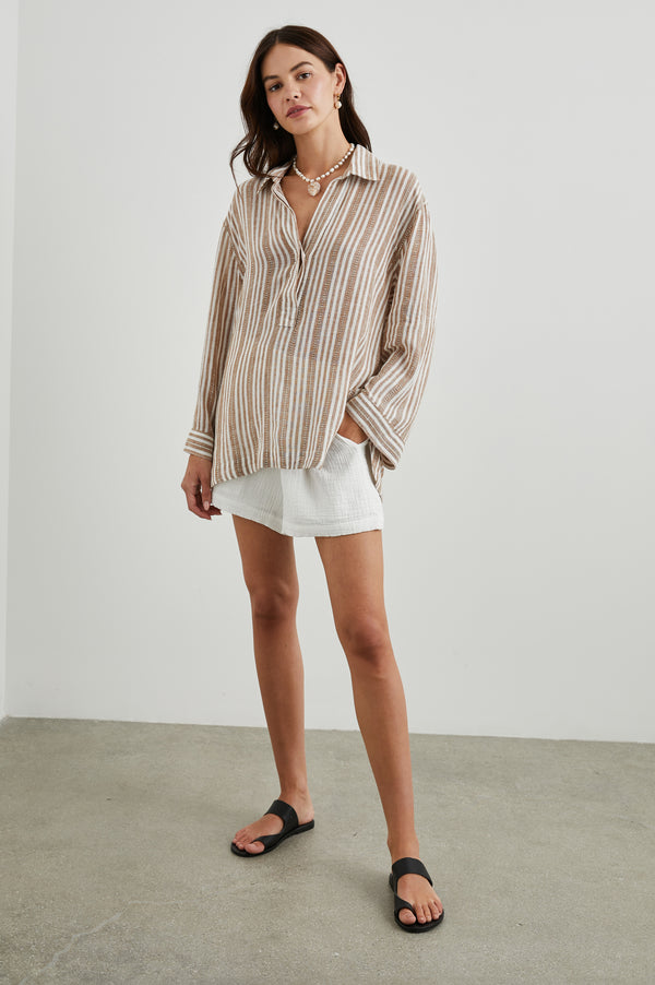 Rails Banks Top Palo Santo Stripe