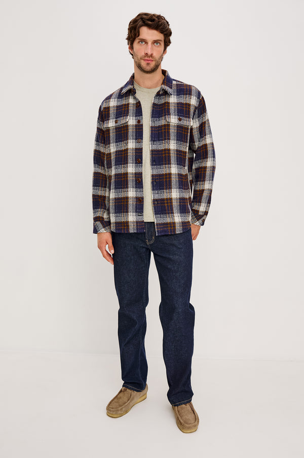 Rails Berkshire Shirt Jacket Navy Umber Cream