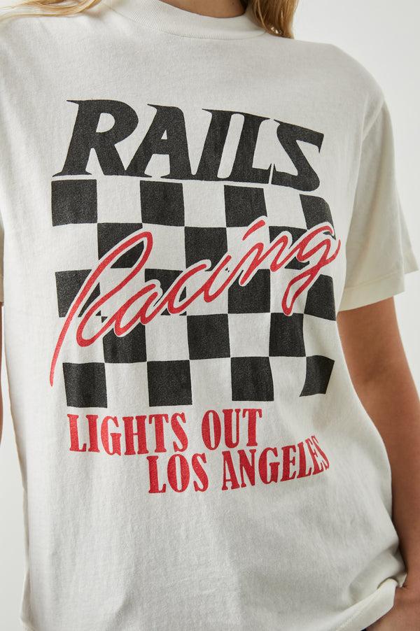 rails Boyfriend t-shirt Ivory Rails Racing