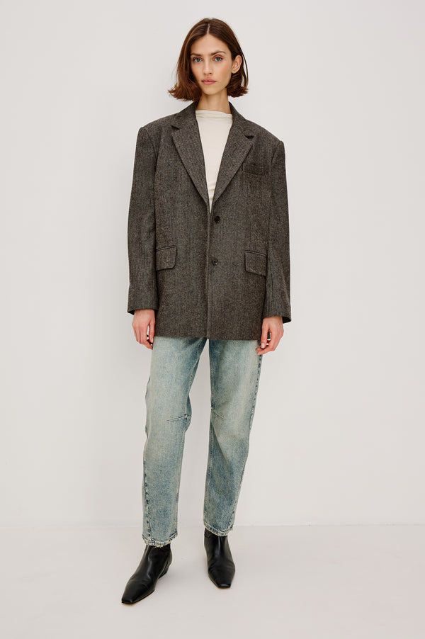 Rails Bridges Blazer Camel Black Herringbone