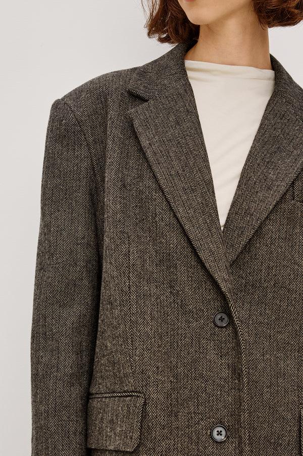 rails Bridges blazer Camel Black Herringbone