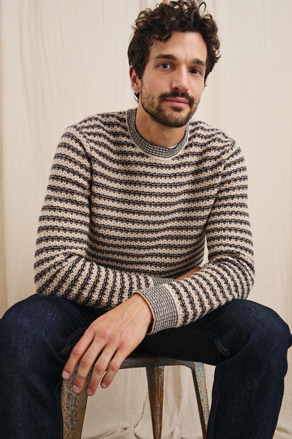 Rails Carrick Sweater Navy Oat Stripe