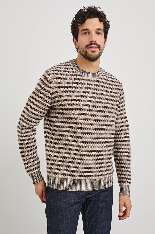 Rails Carrick Sweater Navy Oat Stripe