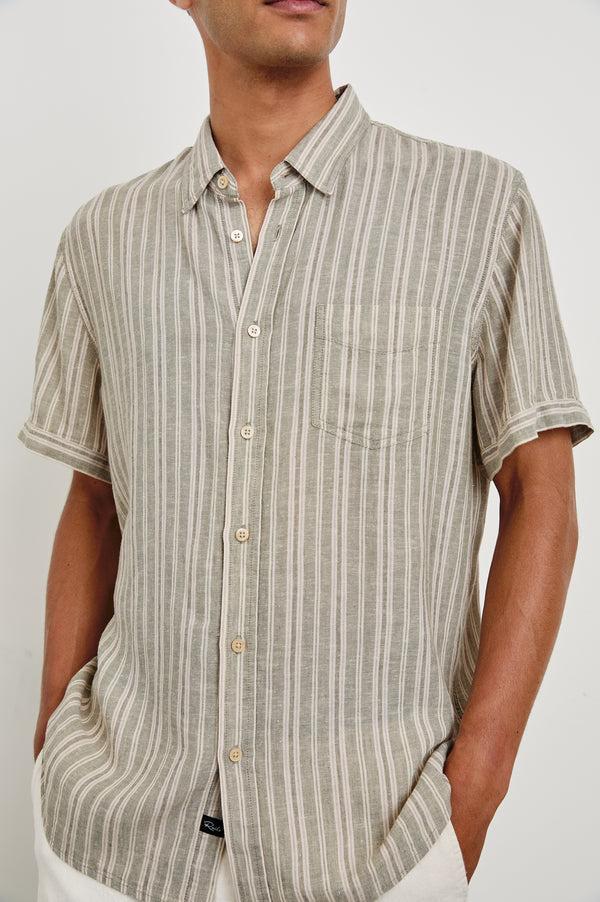 rails Carson shirt Almond Mauve Stripe
