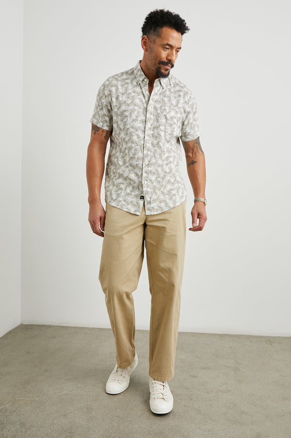 Rails Carson Shirt Palm Americano White