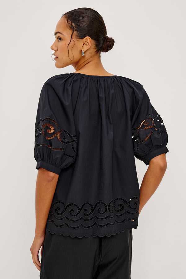 Rails Catalene Top Black Embroidery