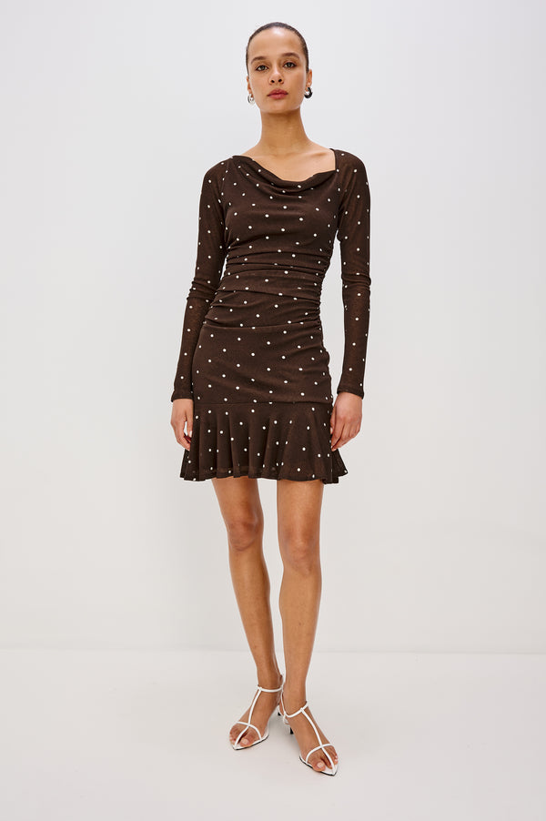 Rails Celano Dress Cocoa Polka Dots