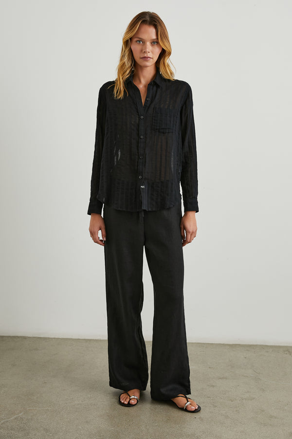 Rails Charli Shirt Black Shadow Stripe