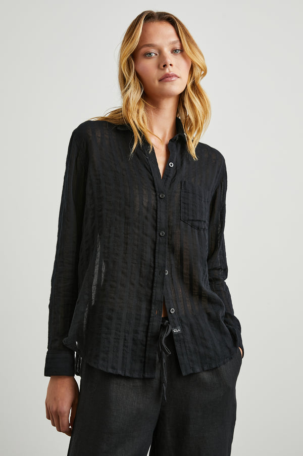 Rails Charli Shirt Black Shadow Stripe
