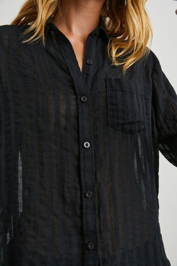 rails Charli shirt Black Shadow Stripe