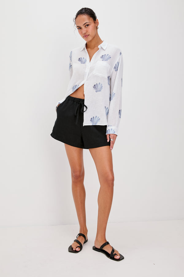 Rails Charli Shirt Blue Seashells