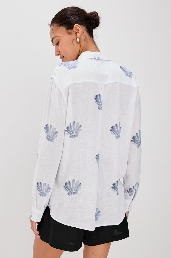 Rails Charli Shirt Blue Seashells