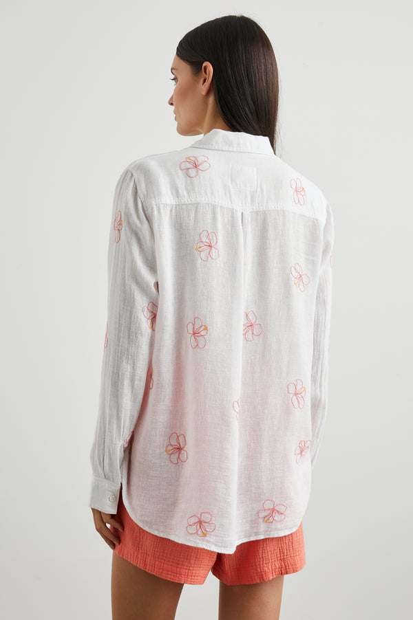 Rails Charli Shirt Hibiscus Embroidery