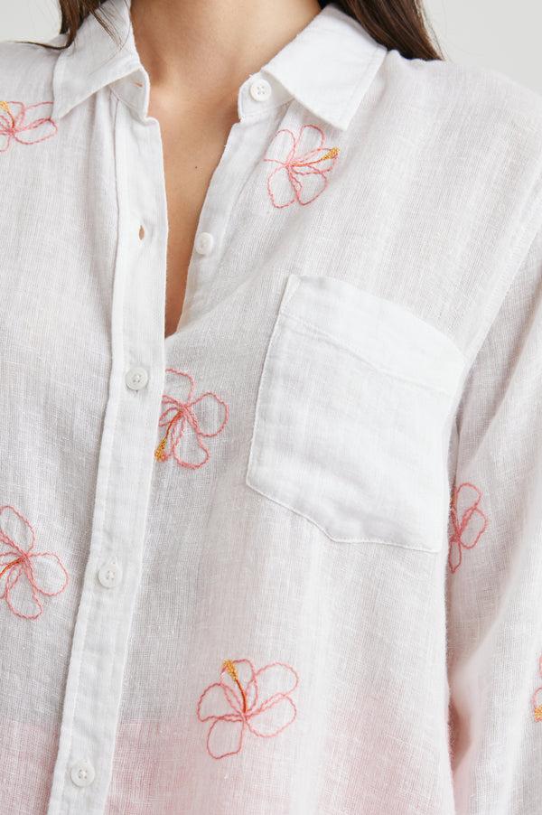 rails Charli shirt Hibiscus Embroidery
