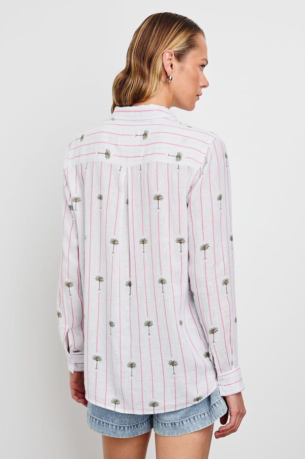 Rails Charli Shirt Pink Palm Stripe