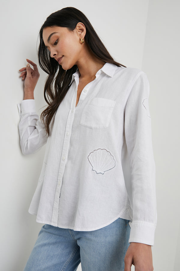 Rails Charli Shirt White Eyelet Shells