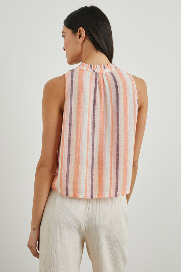 Rails Christy Top Papaya Stripe