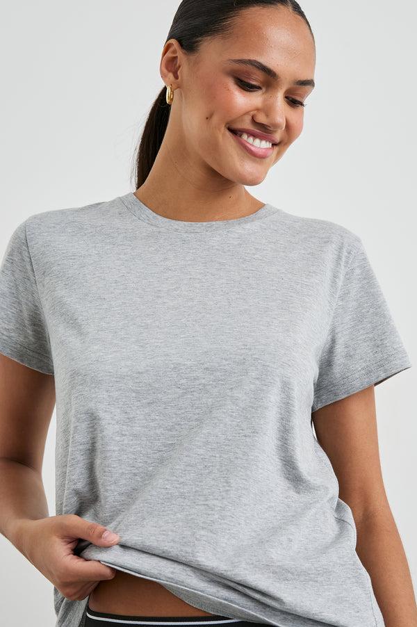 rails Classic crew neck t-shirt Heather Grey
