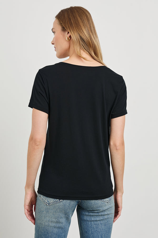 Rails Classic V Neck T-shirt Black
