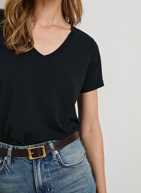 rails Classic v neck t-shirt Black