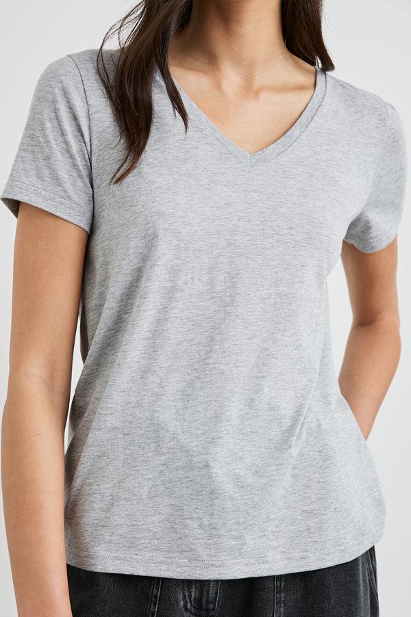 rails Classic v neck t-shirt Heather Grey