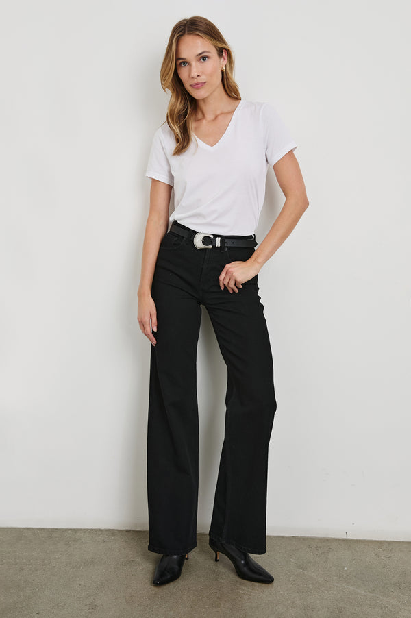 Rails Classic V Neck T-shirt White