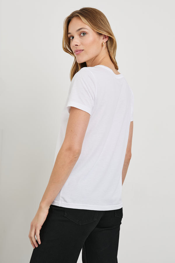 Rails Classic V Neck T-shirt White