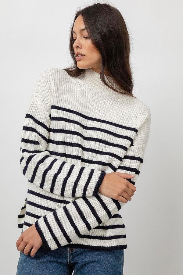 Rails Claudia Sweater Cream Navy Stripe