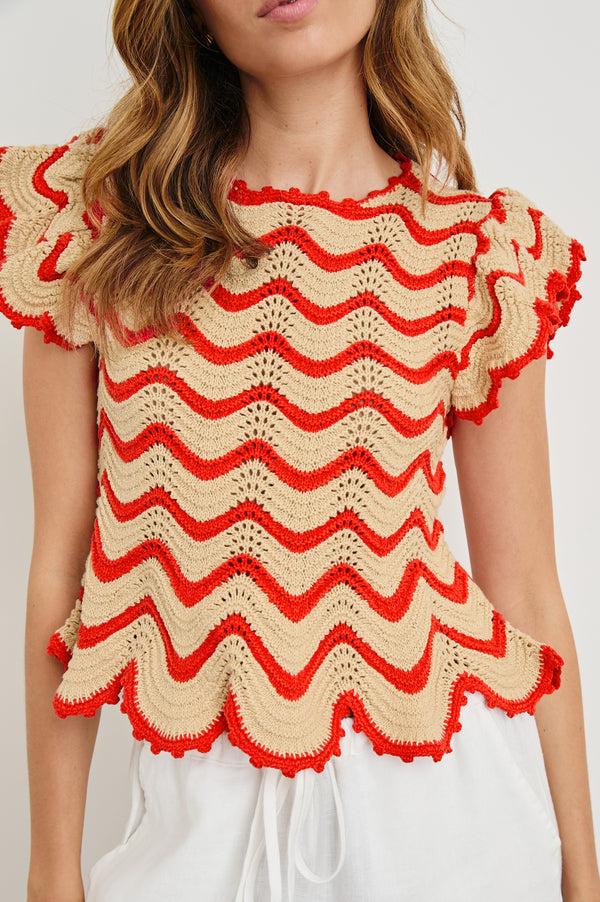 rails Coen top Cherry Oat Stripe