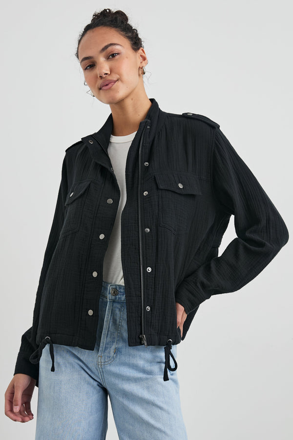 Rails Collins Jacket Gauze Black