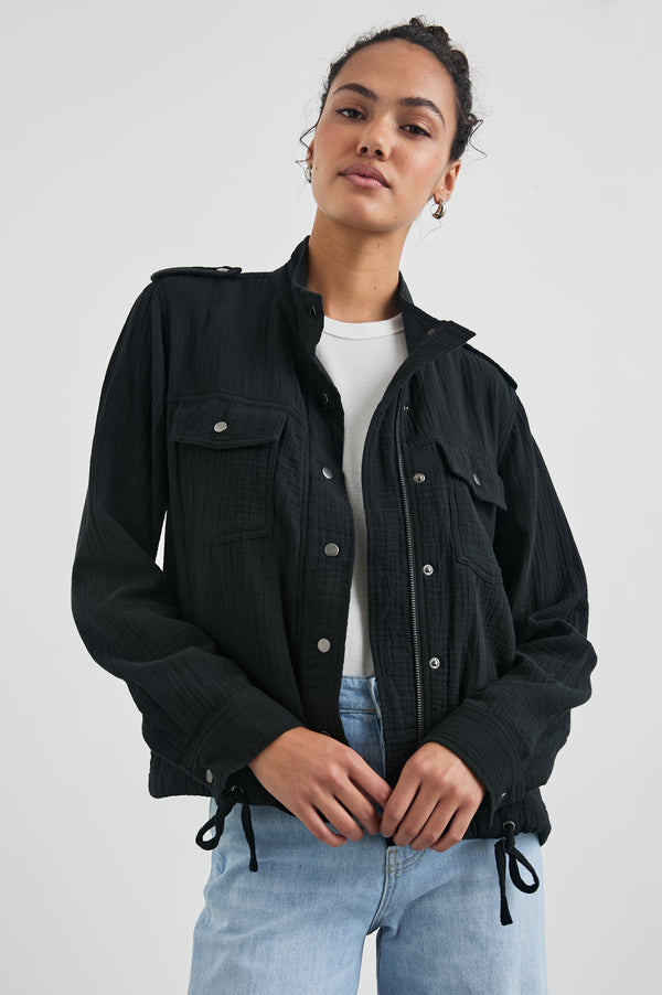 rails Collins jacket Gauze Black