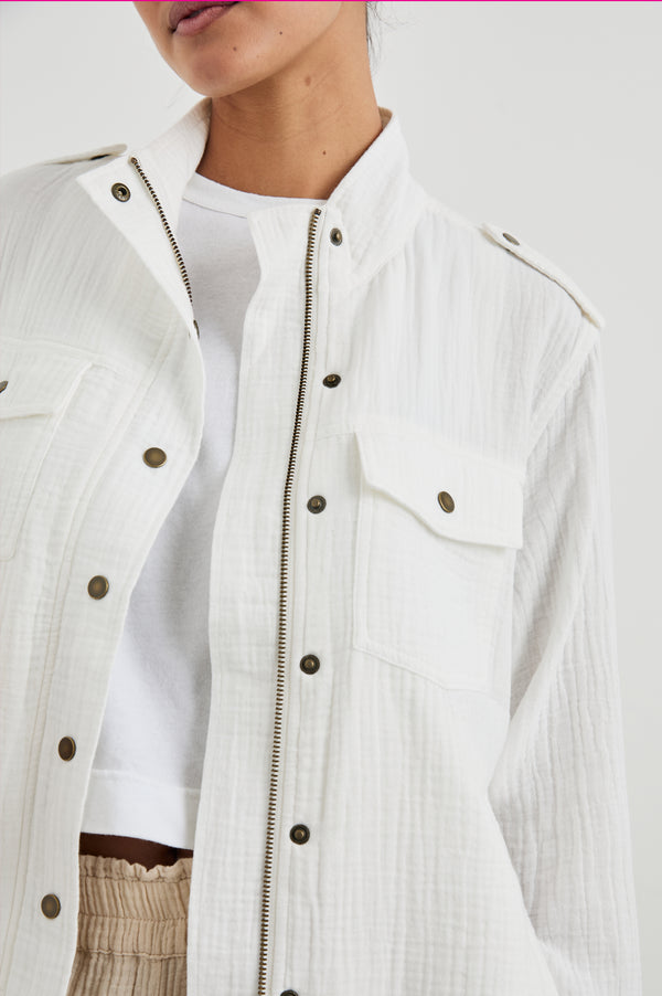 rails Collins jacket Gauze White