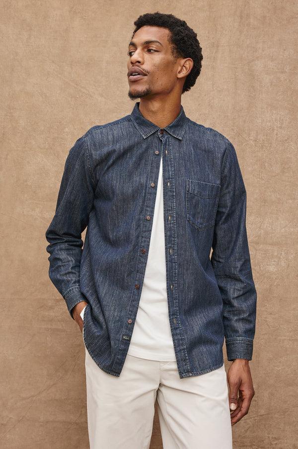 Rails Colton Shirt Dark Wash Indigo