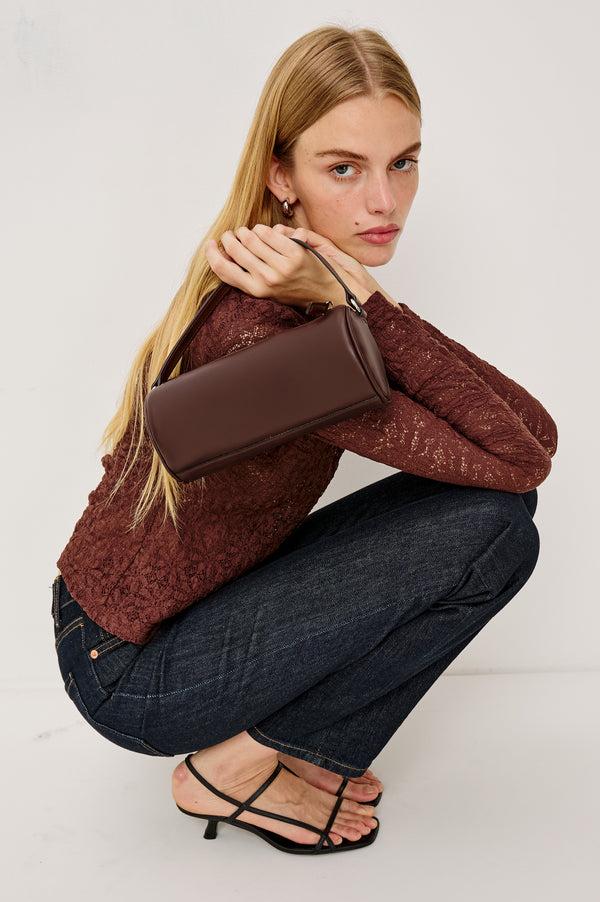 rails Como mini barrel bag Espresso