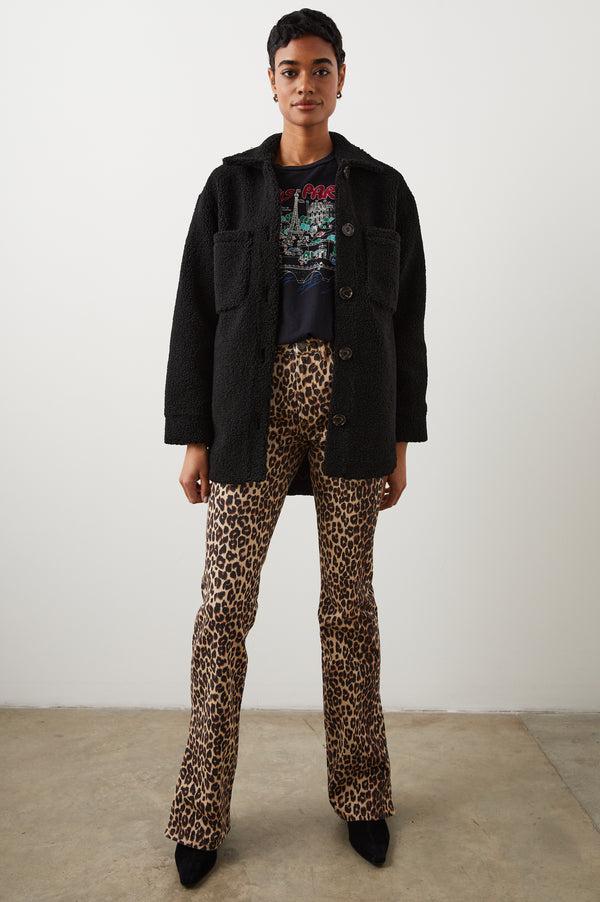 Rails Connie Shirt Jacket Black Teddy