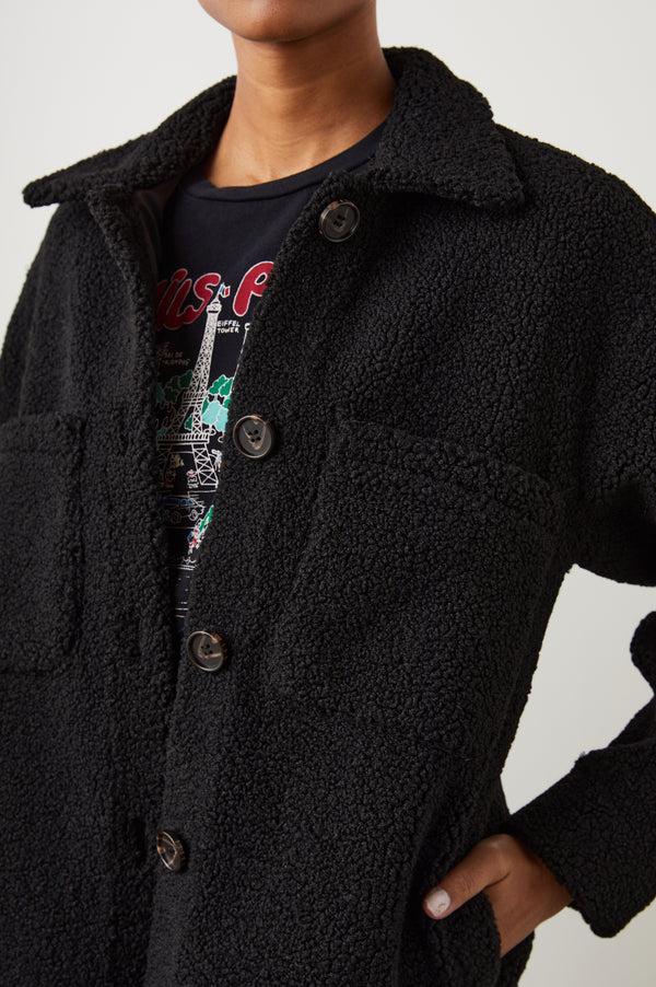 rails Connie shirt jacket Black Teddy