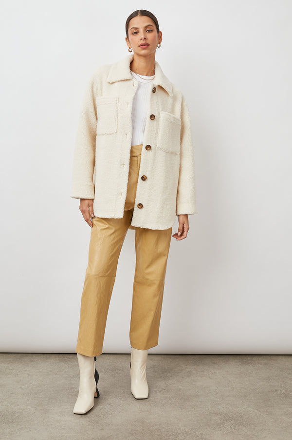 Rails Connie Shirt Jacket Ivory Teddy
