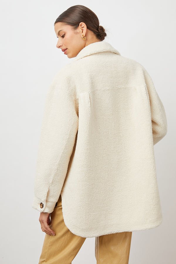 Rails Connie Shirt Jacket Ivory Teddy