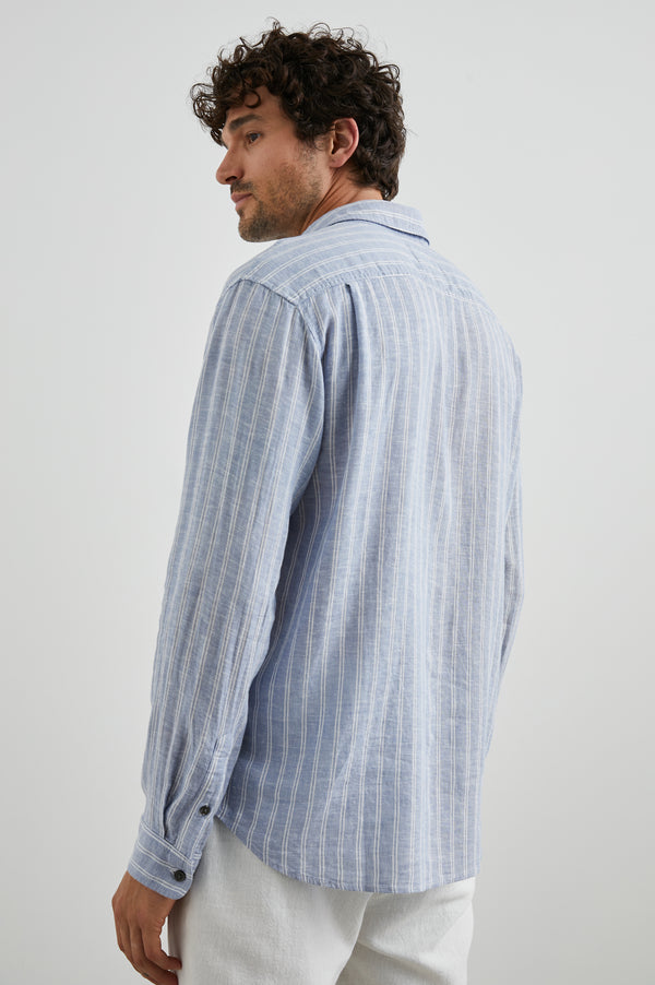 Rails Connor Shirt Denim White Pinstripe