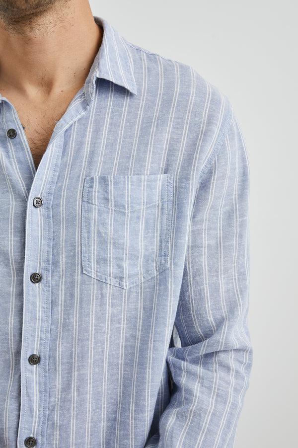 rails Connor shirt Denim White Pinstripe
