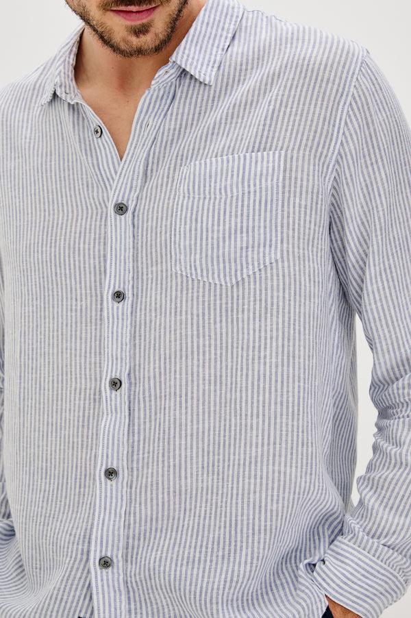 rails Connor shirt Denim White Railroad