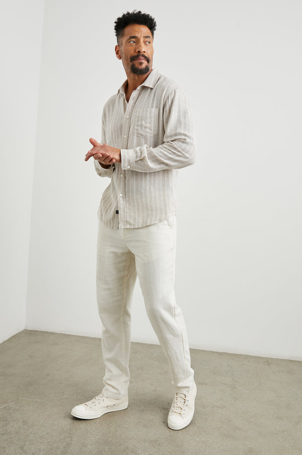 Rails Connor Shirt Ghurka White Pinstripe