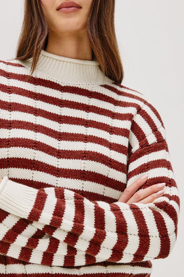 rails Corrine sweater Ivory Russet Stripe