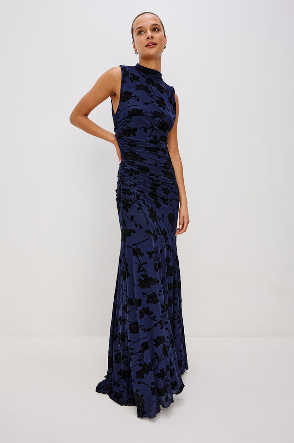 Rails Cosmos Dress Navy Tossed Roses