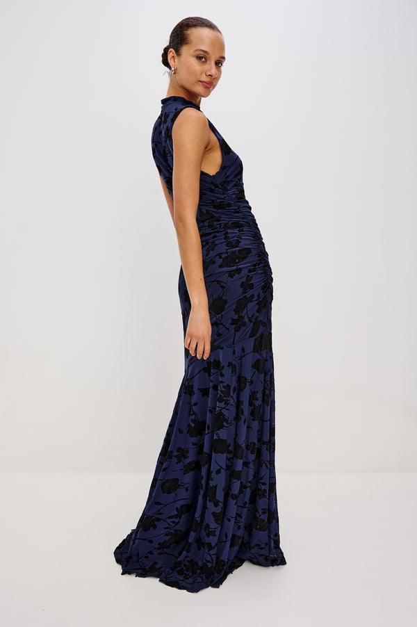 Rails Cosmos Dress Navy Tossed Roses